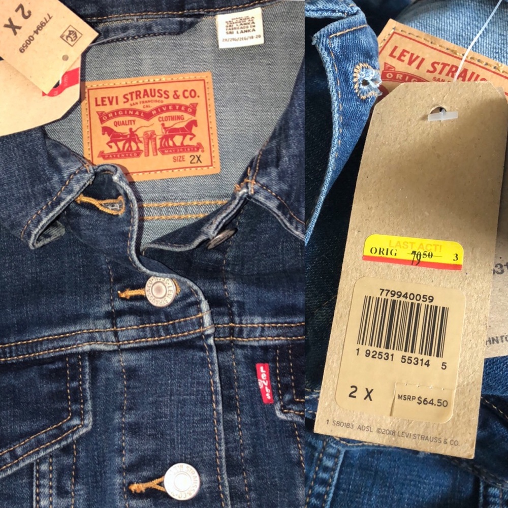 Levi’s Plus Size Trucker Denim Jacket 2X - Picture 8 of 8